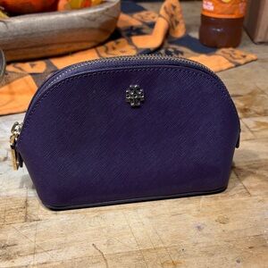 Tory Burch Deep Purple Cosmetic Case